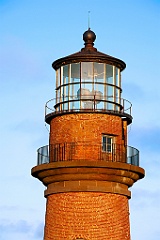 Unique Brick Tower of Gay Head Light on Martha's Vineyard Island